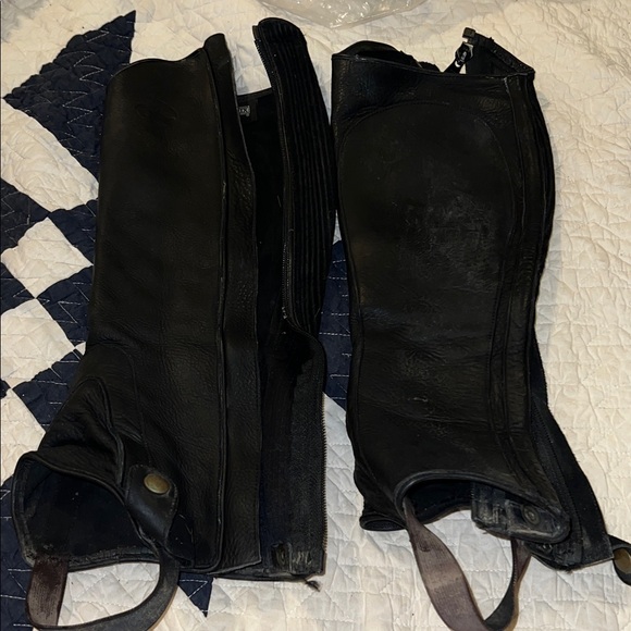 Grand Prix Accessories - Grand Prix vintage Italy leather half chaps calf 13” , length 16”